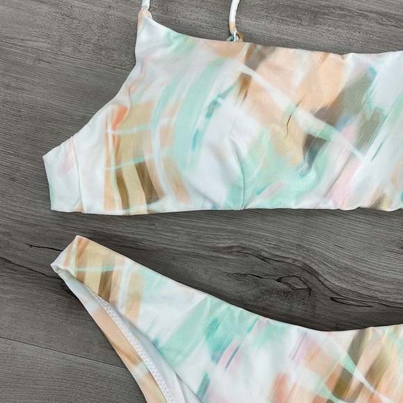 ☀️RVCA☀️DYE DREAM BRALETTE DYE DREAM MEDIUM FRENCH BIKINI SET - Picture 8 of 12